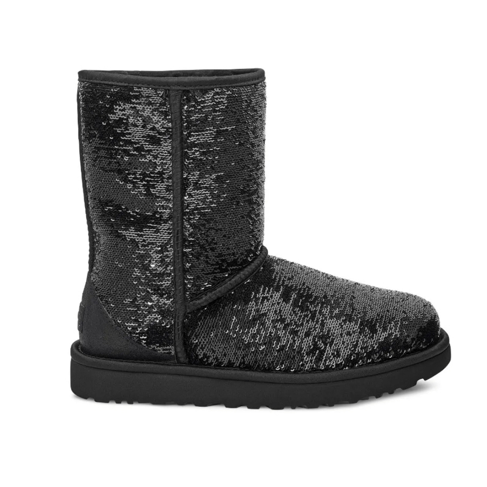 UGG COSMOS Classic Short Boot With Sequins Black Size 9